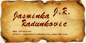 Jasminka Radunković vizit kartica